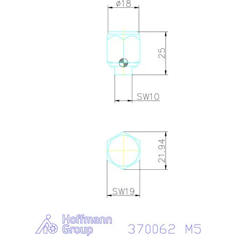 Kipp Önbeálló felfekvo sík, külső menet, visszaáll M5