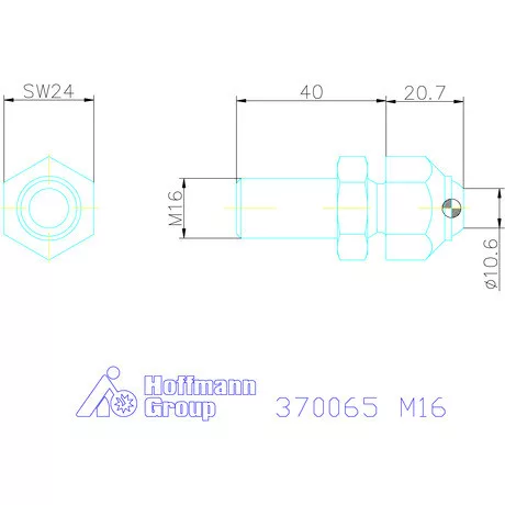 Kipp Állítható önbeálló felfekvő sík, külső menet M16