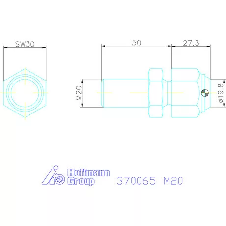 Kipp Állítható önbeálló felfekvő sík, külső menet M20