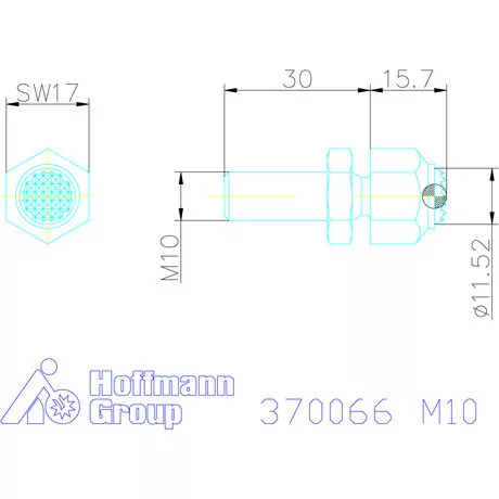 Kipp Állítható önbeálló felfekvő recézett, külső menet M10