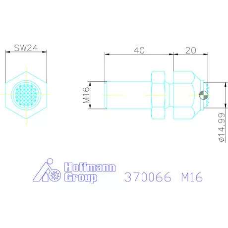 Kipp Állítható önbeálló felfekvő recézett, külső menet M16