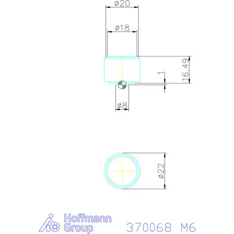 Kipp Önbeálló felfekvo sík, külső menet, visszaáll M6