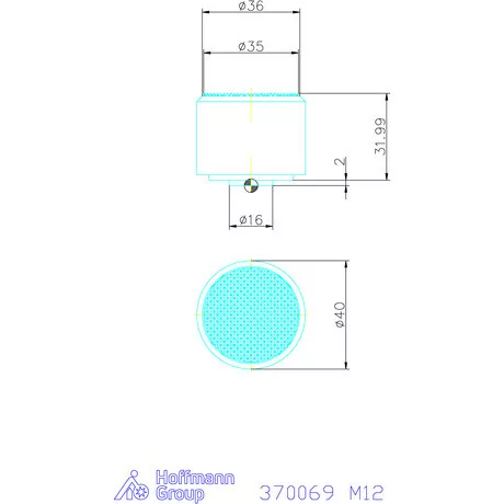 Kipp Önbeálló felfekvo recézett, külső menet, visszaáll M12