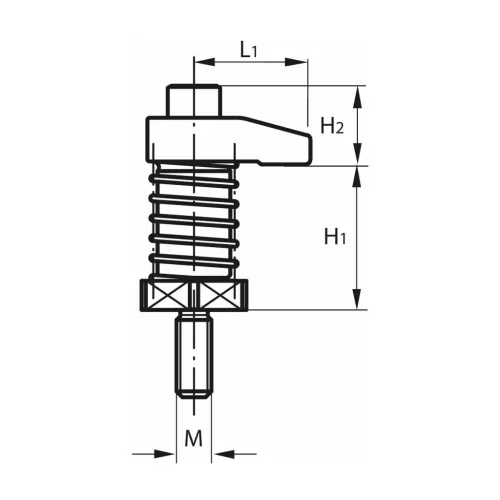 Kipp Szorító kampó vállal M8 1