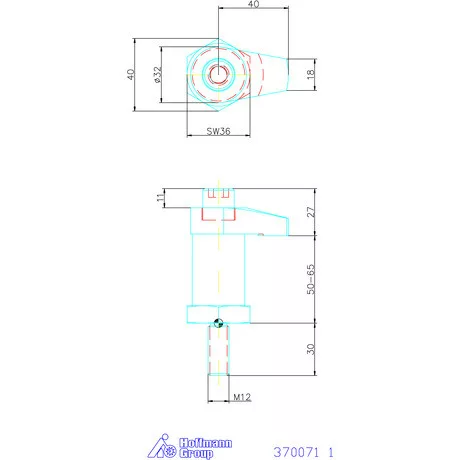 Kipp Szorító kampó vállal M12 1