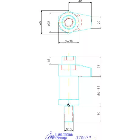 Kipp Szorító kampó vállal M16 1
