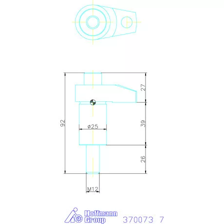 Kipp Köszörült leszorító M12 7