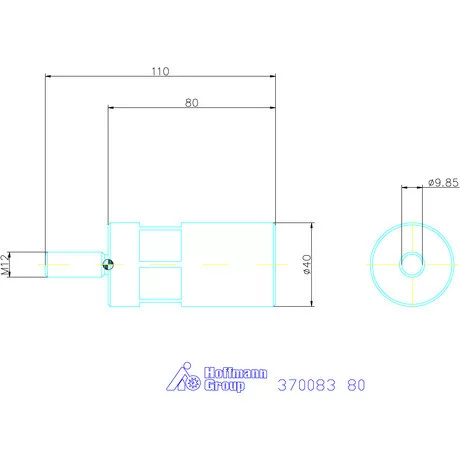 Kipp Feszítőhorog befogó 80 mm