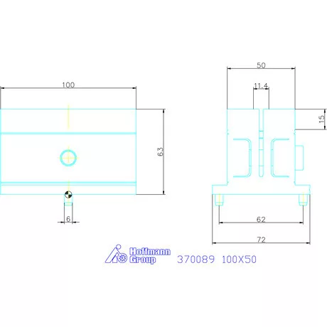 Kipp IDom befogó 100X50 mm