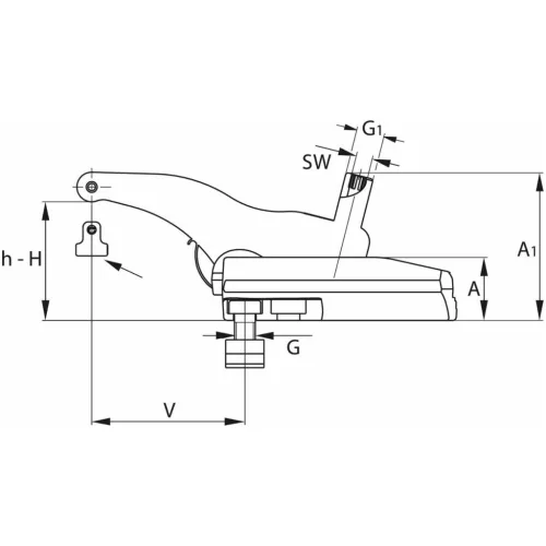 Amf Csúsztatható erősített szorító hosszú 3