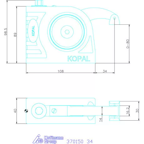 Kopal Kompakt leszorító Monobloc 34 mm
