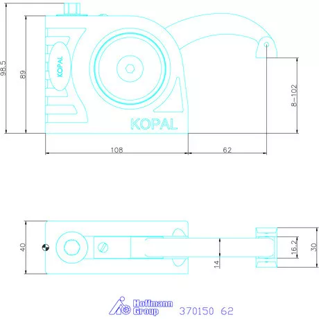 Kopal Kompakt leszorító Monobloc 62 mm