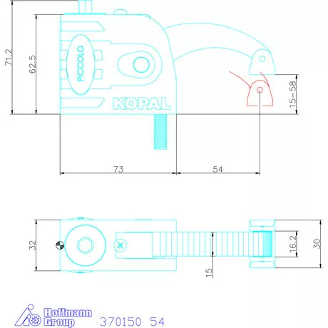 Kopal Kompakt leszorító Piccolo 54 mm