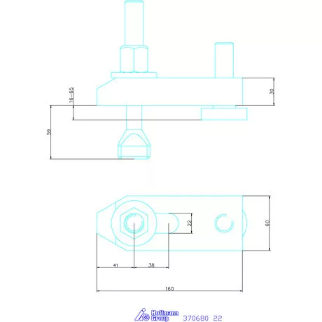 Amf Állítható szorítóvas 22 mm