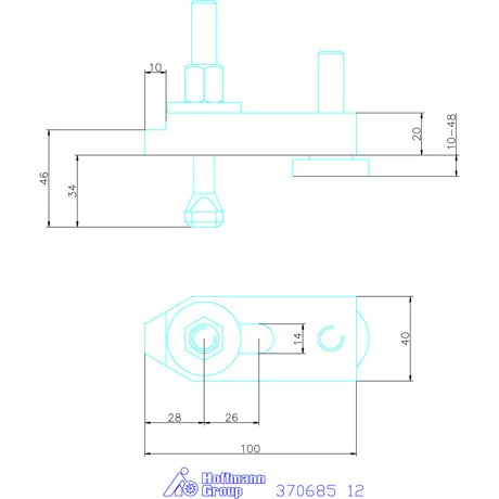 Amf Állítható szorítóvas lépcsős 12 mm