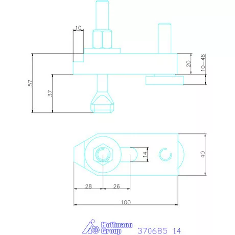 Amf Állítható szorítóvas lépcsős 14 mm