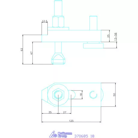 Amf Állítható szorítóvas lépcsős 18 mm