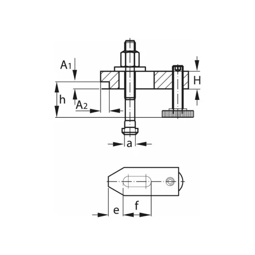 Amf Állítható szorítóvas lépcsős 20 mm