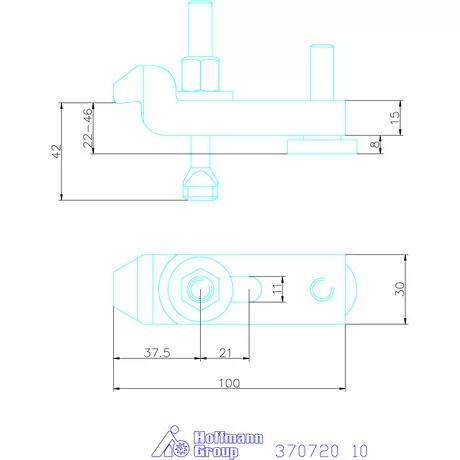 Amf Állítható szorítóvas hajlított 10 mm