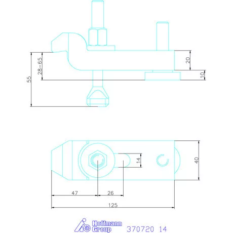 Amf Állítható szorítóvas hajlított 14 mm