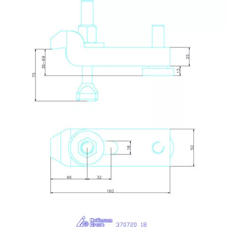 Amf Állítható szorítóvas hajlított 18 mm