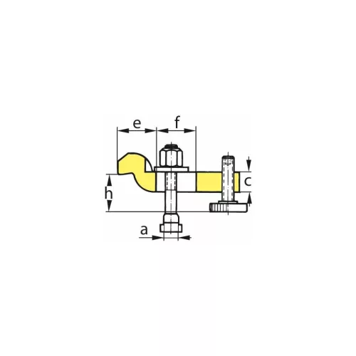 Amf Állítható szorítóvas hajlított 22 mm