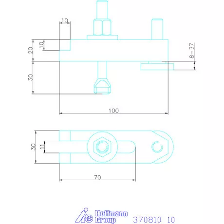 Amf Villás szorítóvas, lépcsős 10 mm