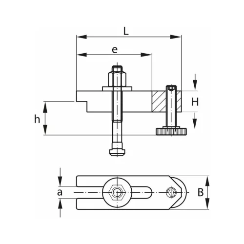 Amf Villás szorítóvas, lépcsős 20 mm