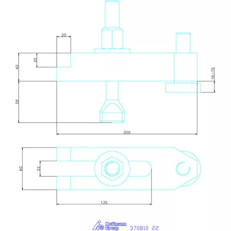 Amf Villás szorítóvas, lépcsős 22 mm