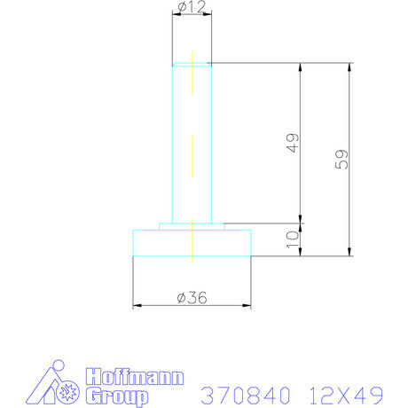 Amf Támasztó csavar 12X49