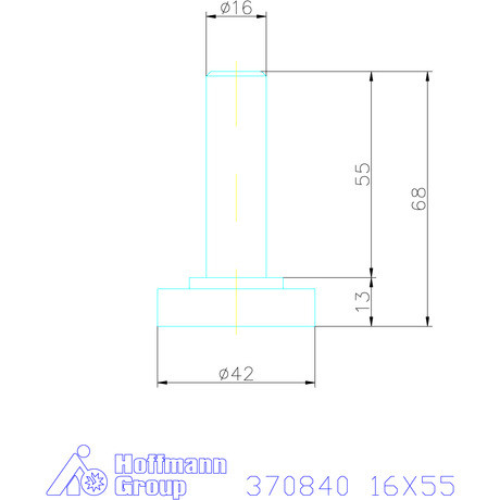 Amf Támasztó csavar 16X55