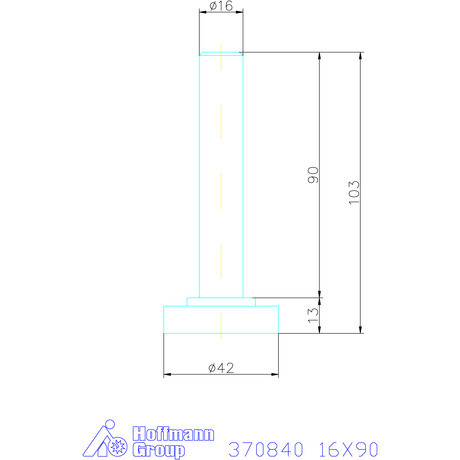 Amf Támasztó csavar 16X90