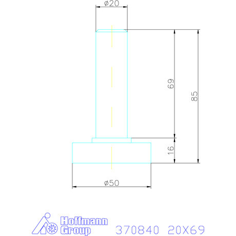 Amf Támasztó csavar 20X69