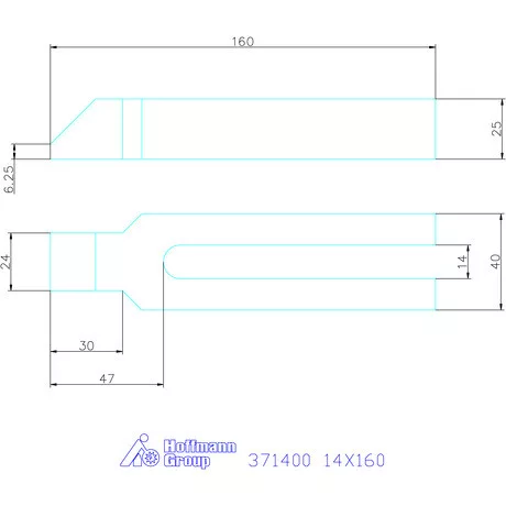 Amf Villás szorítóvas orral 14X160 mm