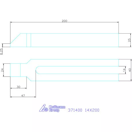 Amf Villás szorítóvas orral 14X200 mm