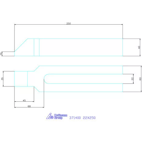 Amf Villás szorítóvas orral 22X250 mm