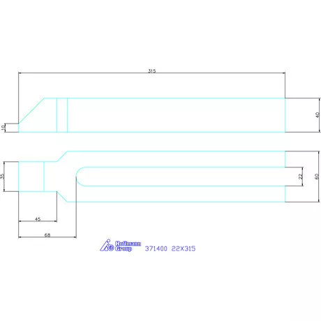Amf Villás szorítóvas orral 22X315 mm
