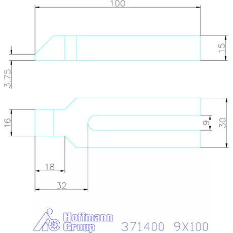 Amf Villás szorítóvas orral 9X100 mm