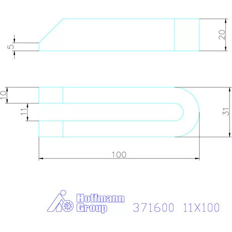 Amf Villás szorítóvas letörve 11X100 mm