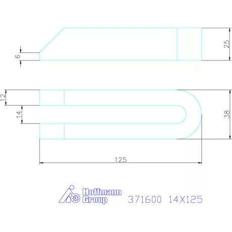Amf Villás szorítóvas letörve 14X125 mm