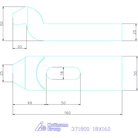 Amf Szorítóvas hajlított 18X160 mm