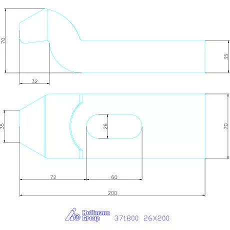 Amf Szorítóvas hajlított 26X200 mm