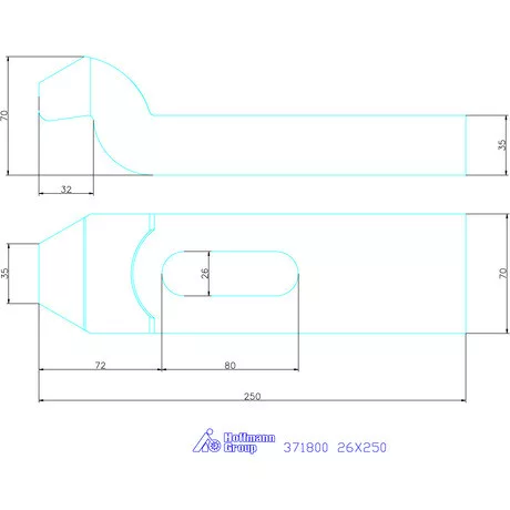 Amf Szorítóvas hajlított 26X250 mm