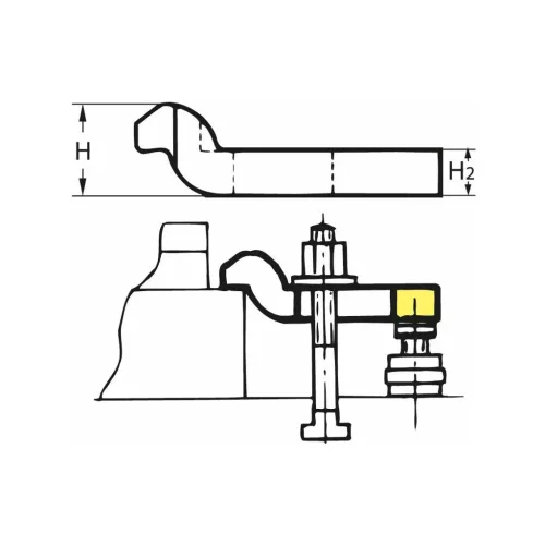 Amf Szorítóvas hajlított 7X60 mm