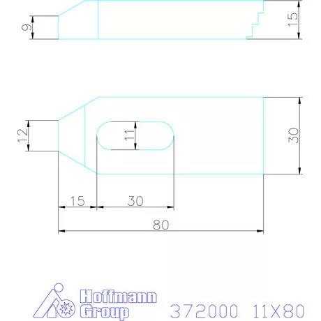 Amf Szorítóvas lépcsős fogazással 11X80 mm