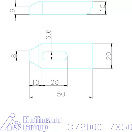 Amf Szorítóvas lépcsős fogazással 7X50 mm