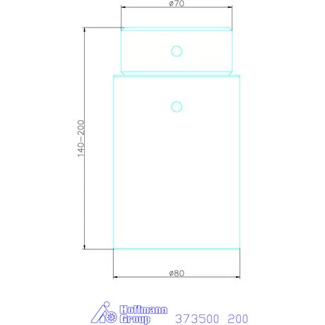 Amf Beállítható csavarbak acél alsórésszel 200 mm