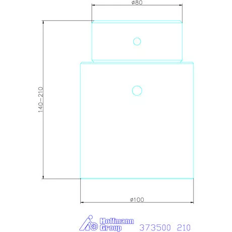 Amf Beállítható csavarbak acél alsórésszel 210 mm