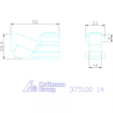 Amf Oldalszorító pár Mini-Bulle 14 mm