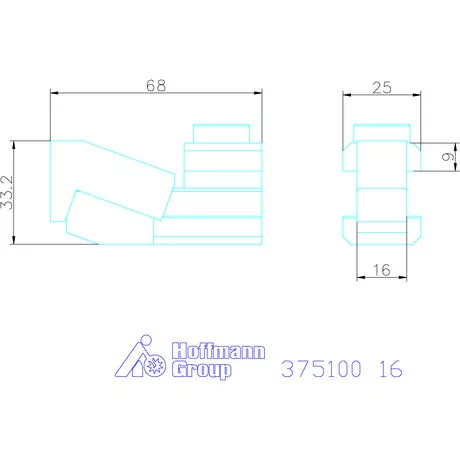 Amf Oldalszorító pár Mini-Bulle 16 mm